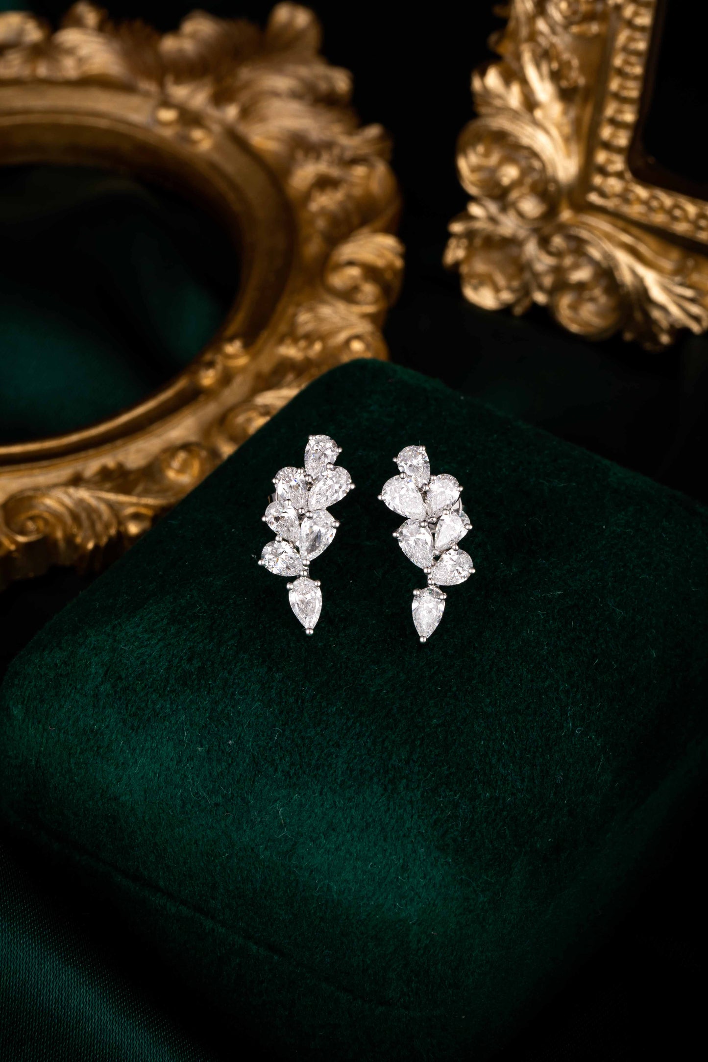 P500501 14K金培育鑽耳環 | 0.254ct 主石 + 1.884ct 副石