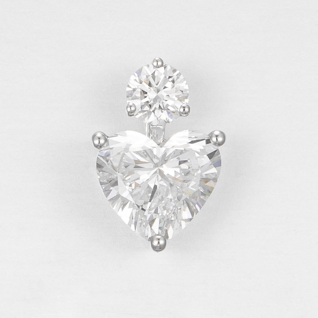 14K 金培育鑽石吊墜 1.04ct - 主石配副石輕盈款 (ZBP0042)