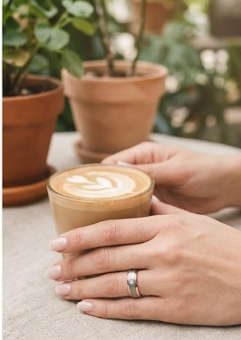 客製化碳纖維戒指 6mm 素圈款 | 碳纖維外層 + 不鏽鋼內層 | 可訂製戒圍