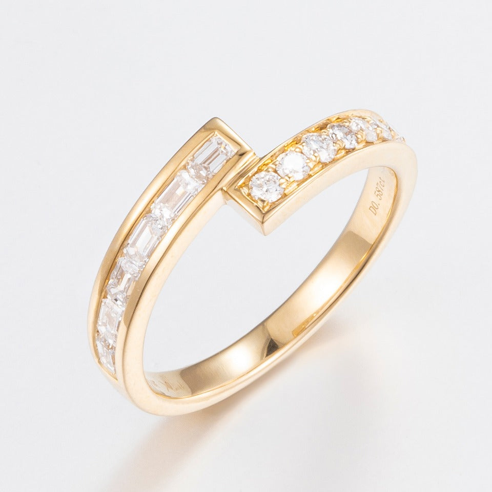 14K 金培育鑽石戒指 ZBR0073 | 0.46ct 主石六爪鑲嵌 | 精緻副石點綴