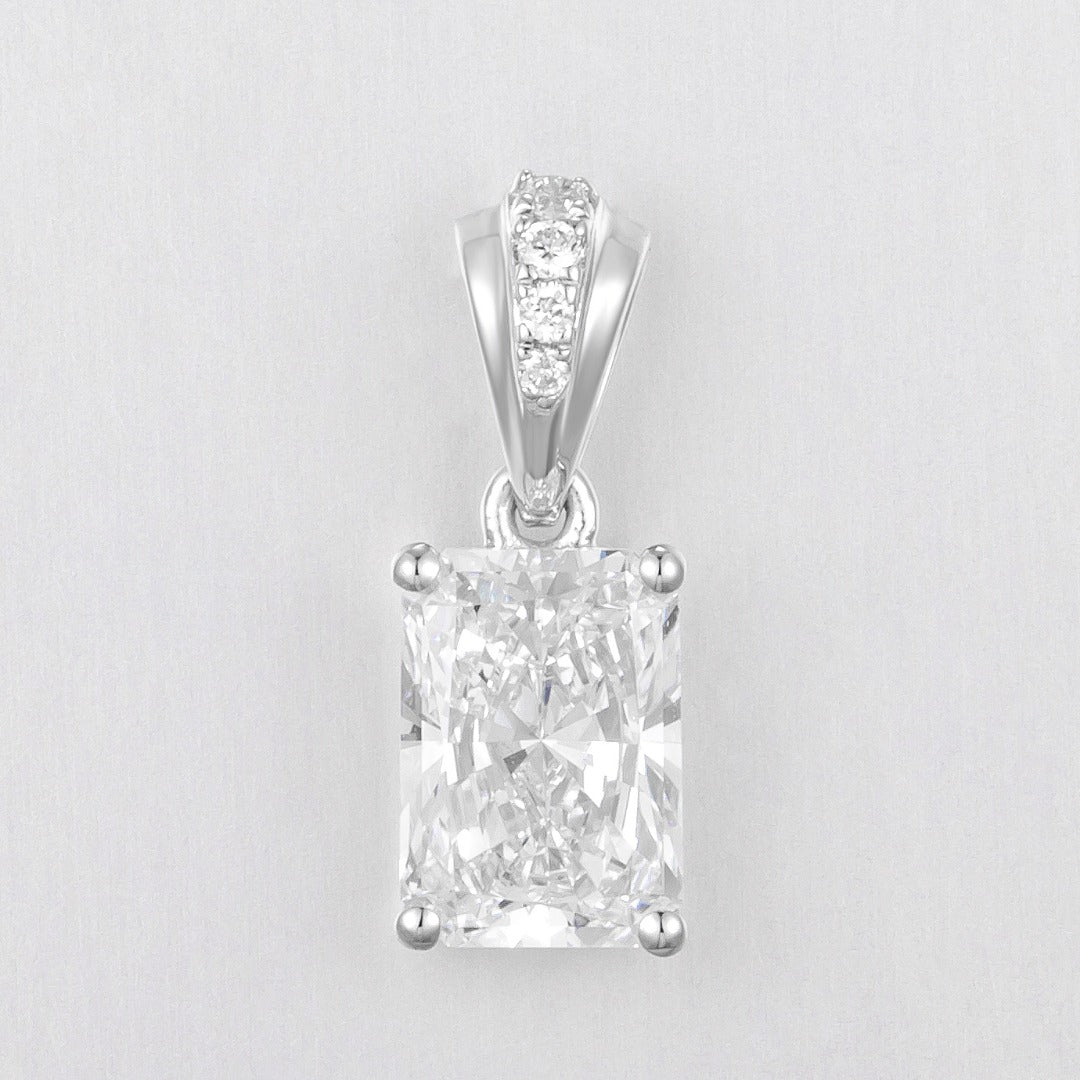 PT900 鉑金培育鑽石吊墜 0.87ct - 接近 1 克拉主石款 (ZBP0036)