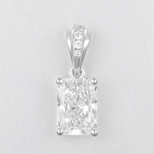 PT900 鉑金培育鑽石吊墜 0.87ct - 接近 1 克拉主石款 (ZBP0036)