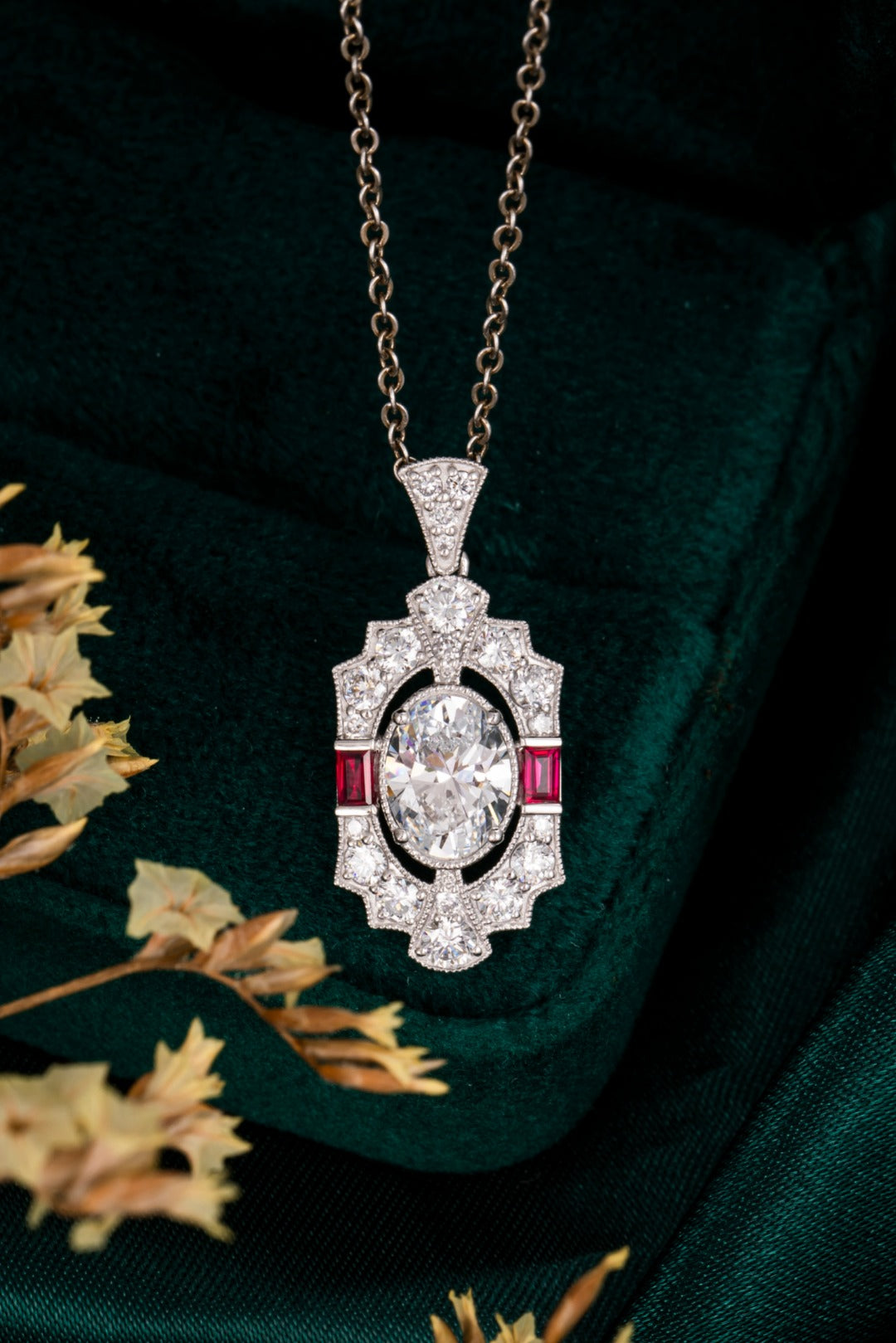 ZBP0037 PT900培育鑽吊咀 | 1.04ct 主石 + 0.69ct 副石