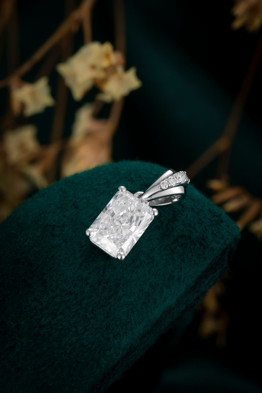 PT900 鉑金培育鑽石吊墜 0.87ct - 接近 1 克拉主石款 (ZBP0036)