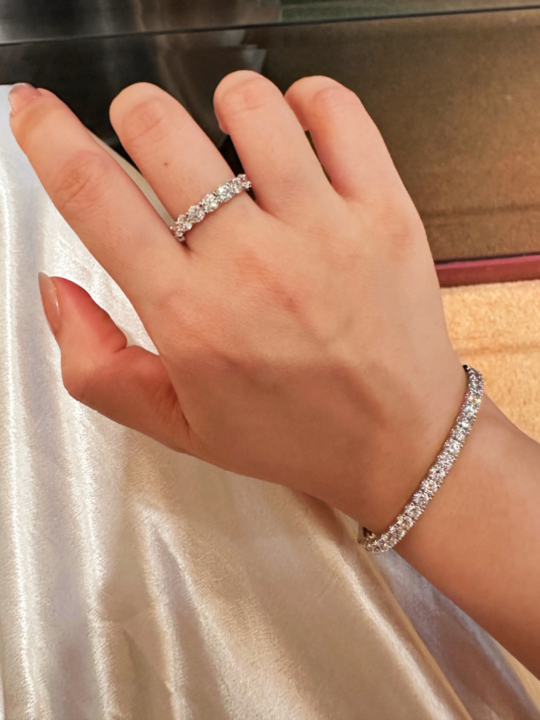 PT900 培育鑽石手鐲 | 3.612ct 鑽石 | 44×54cm