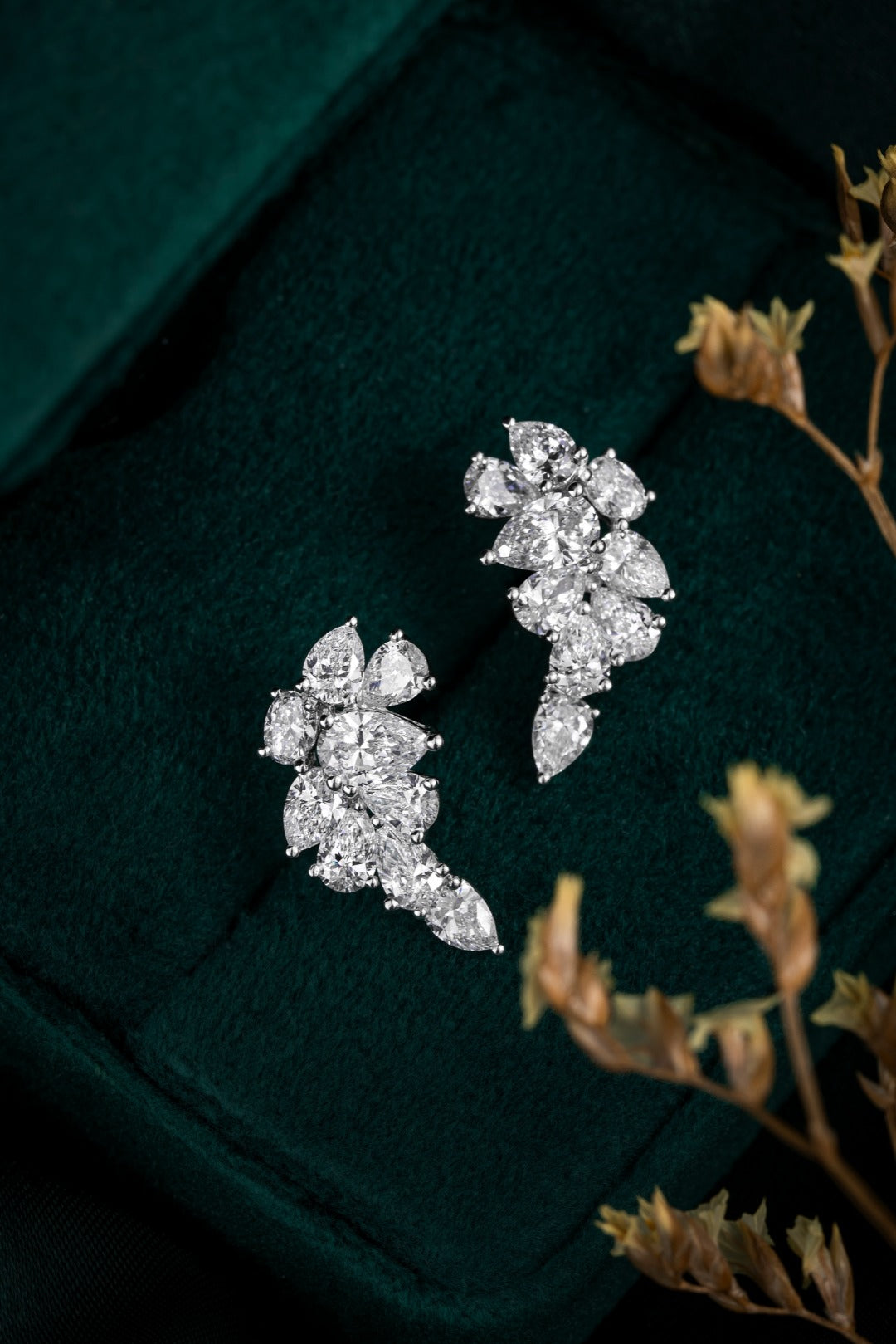 ZBE0131 PT900 培育鑽石耳環 2.913ct