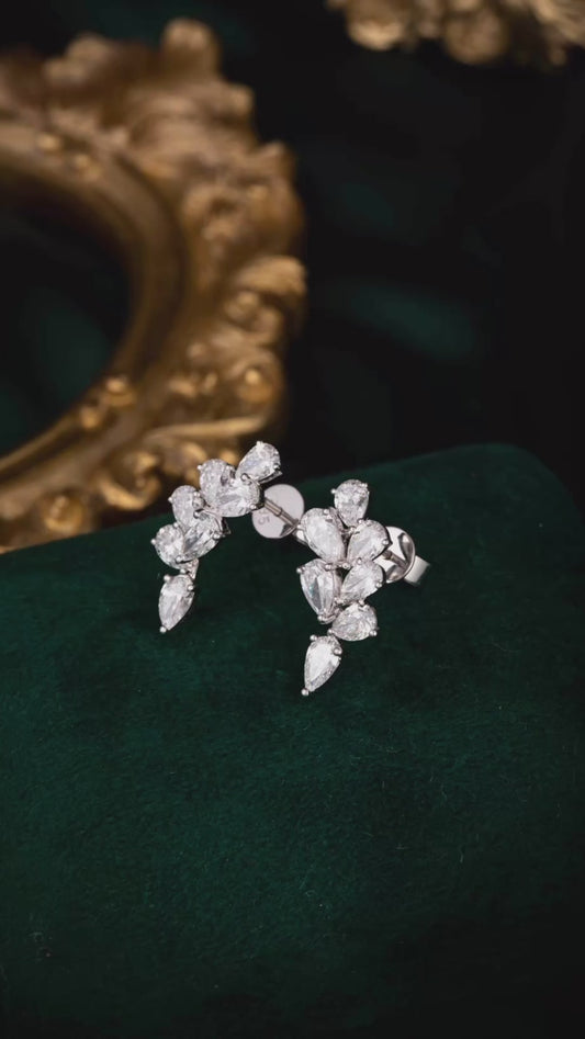 P500501 14K金培育鑽耳環 | 0.254ct 主石 + 1.884ct 副石